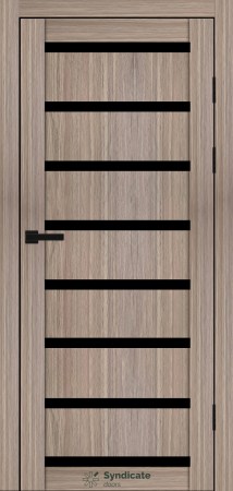 Двері Syndicat Doors PVC 103 Сандал чорне скло